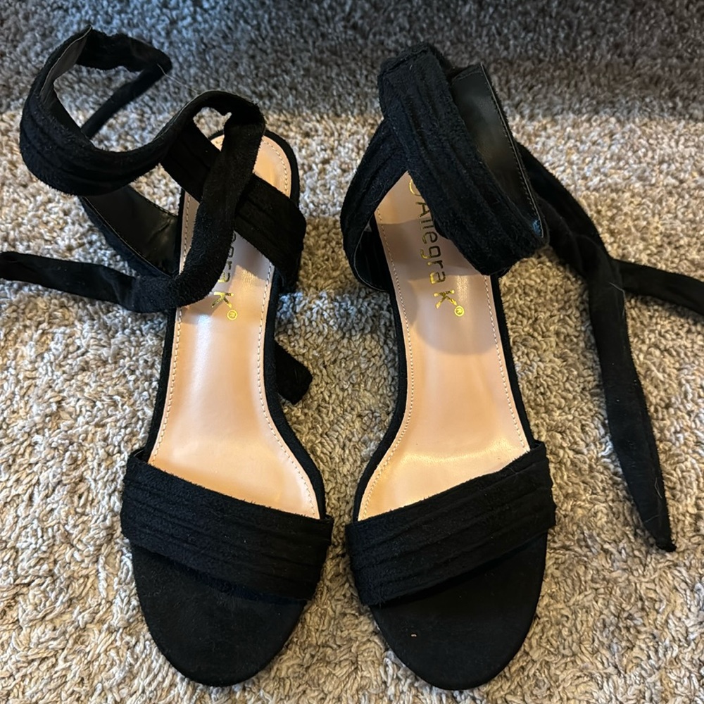 Allegra K Ankle Tie Heels size 9